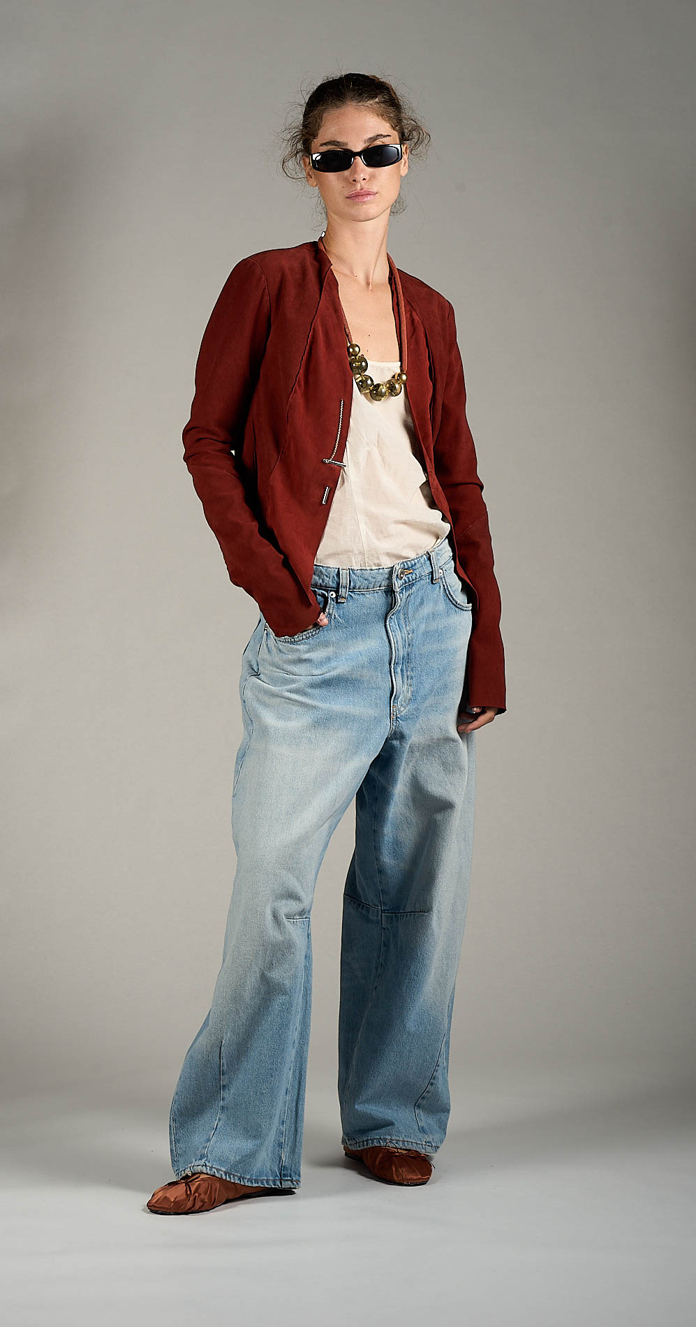 DANIELE BASTA LEATHER AND SILVER JACKET
